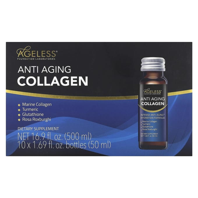 Anti-Aging Collageen, 10 Flesjes, 50ml (1.69 fl oz) Elk