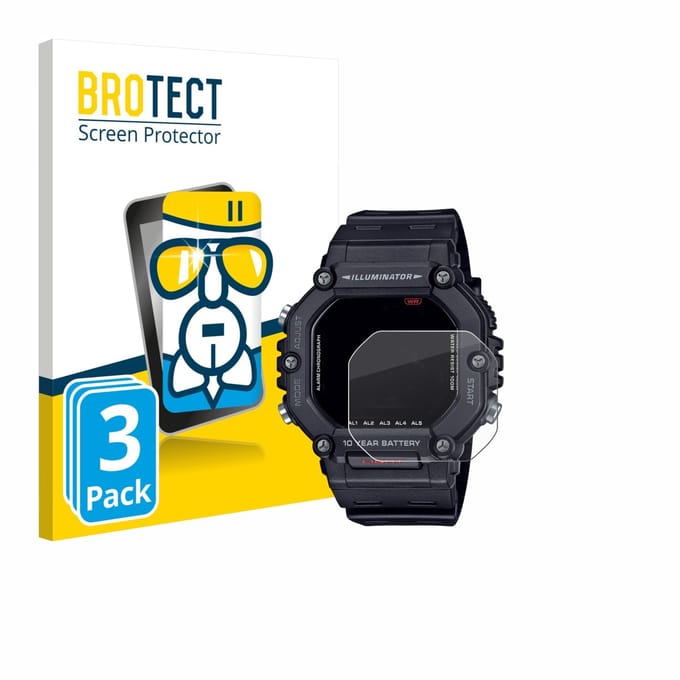 Screenprotector 3 Stuks voor Casio AE-1600H Beschermglas transparant