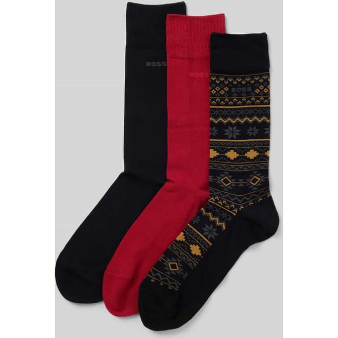Sokken cadeau-set van katoenmix model 'WINTER' in 3-pack