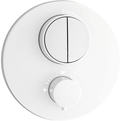 Herzbach DEEP WHITE concealed thermostat PUSH round 23.803050.1.07