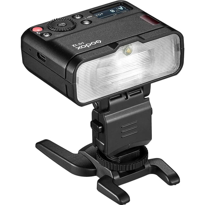 Godox MF12 Macroflitser 2.4G Draadloze transmissiecontrole Richtgetal 16 TTL M-modus met kleurrijk zwart