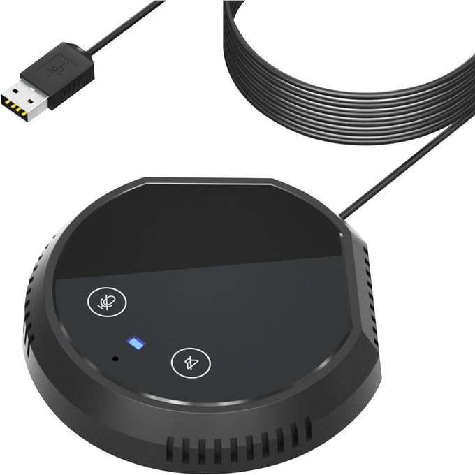 Desktop USB Conference Speakerphone Microfoon 360 graden Omnidirectionele condensator Plug & Play PC USB&Touch button&speaker