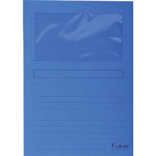 Exacompta FOREVER® Pak van 100 venstermappen 120g/m2 - 22x31cm voor A4 - Fel blauw - 50102E