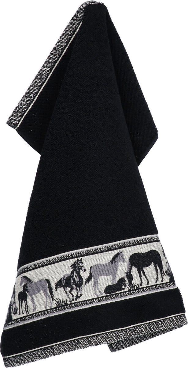 Bunzlau Castle | Keukendoek Paard Zwart