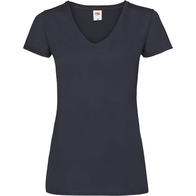 Fruit of the Loom Dames/Dames Valueweight V Hals T-shirt (Deep Navy)