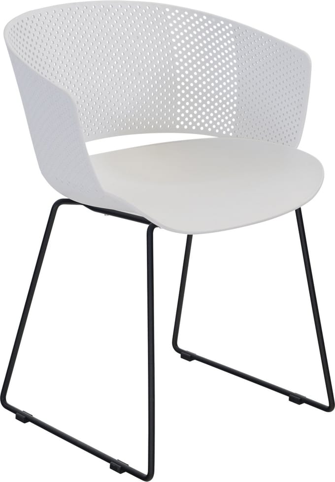 Orly tuinstoel polypropyleen wit (Set van 4)