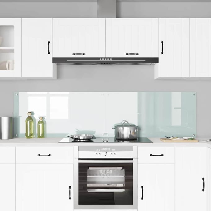 vidaXL - Keukenachterwand - 2 - st - Wit - 100 - x - 50 - cm - gehard - glas