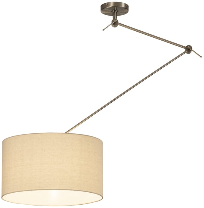 Lumidora Hanglamp 31353 - AMBERRR - E27 - Beige - Staalgrijs - Zand - Metaal - ⌀ 45 cm