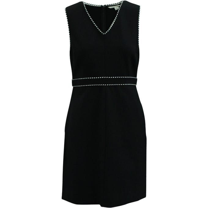 Zwarte Jurk met V-hals Detail