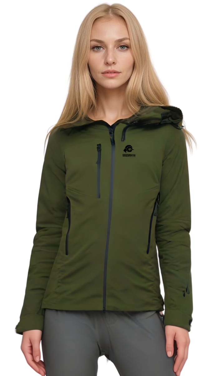 Dames Wandeljack 3-Laags Hardshell Olijfgroen