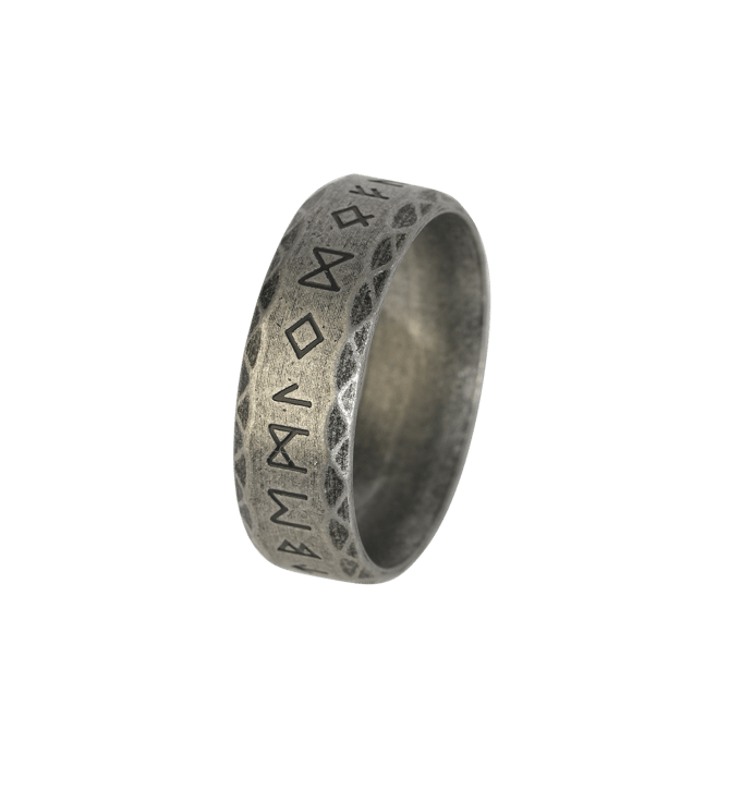 etNox Runen Unisex Ring - zilverkleurig - 65