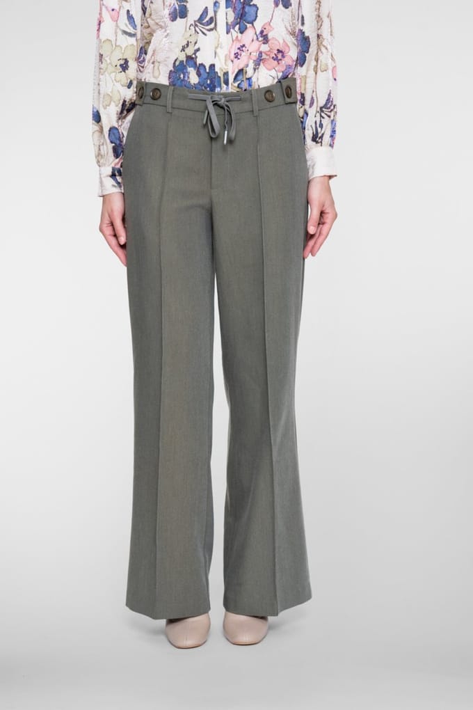 Geisha Broek Broek 61572 26 Dark Green Dames Maat - M