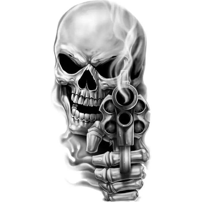 Motorfiets stickers Lethal Threat Gun