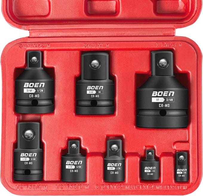 8-delige Impact Socket Adapter en Reducer Set voor Diverse Aandrijvingen