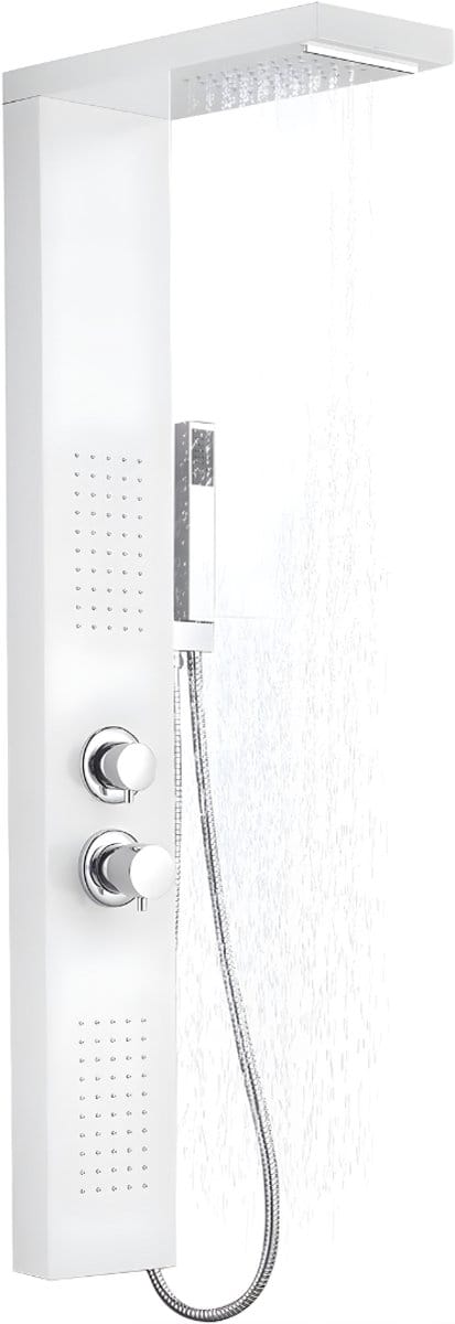 KAD® Douchepaneel - Regendouche - Douchekolom - Douchepanelen - Wit - 47cm x 15cm x 115cm