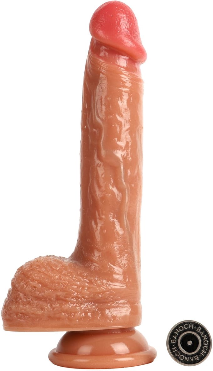 Banoch | Dildo met zuignap | beige siliconen | 16 cm | ∅ 3,3 cm