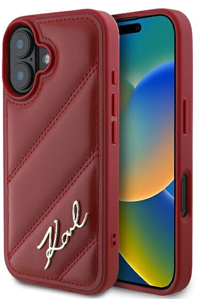Karl Lagerfeld iPhone 16 Hoesje: Stijlvolle Bescherming Rood