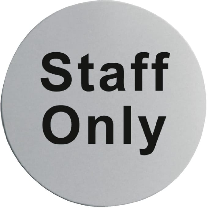 Staff Only RVS Deurbord U060