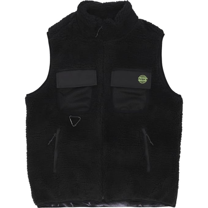 Grog mouwloos sherpavest voor heren zwart