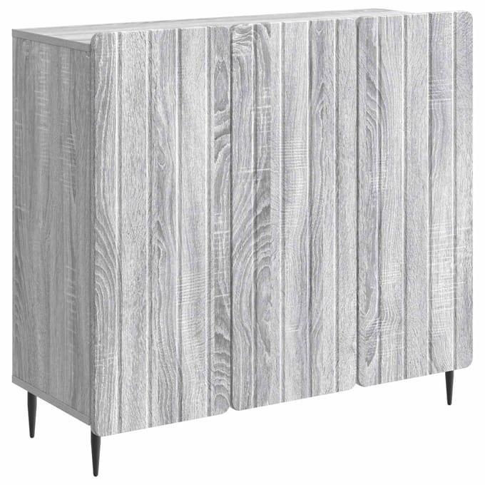 vidaXL - Dressoir - Grijs - sonoma - 89 - x - 34,5 - x - 82 - cm - Bewerkt - hout