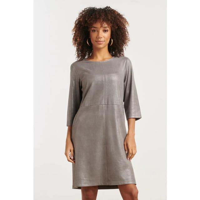 Smashed Lemon Dameslosvallende metallic jurk |