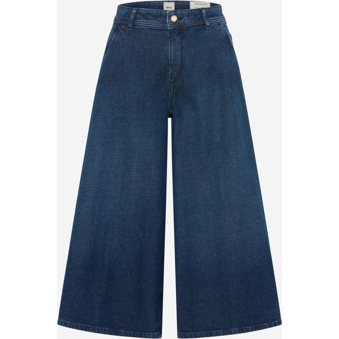 Brax Dames Culotte  Style MELLI S USED DARK BLUE, denim donkerblauw, maat 40K