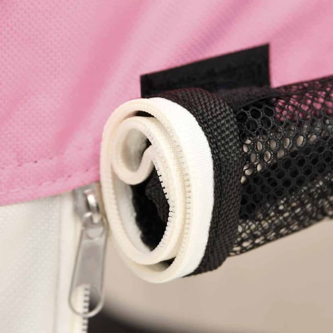 vidaXL - Hondenren - inklapbaar - met - draagtas - 90x90x58 - cm - roze