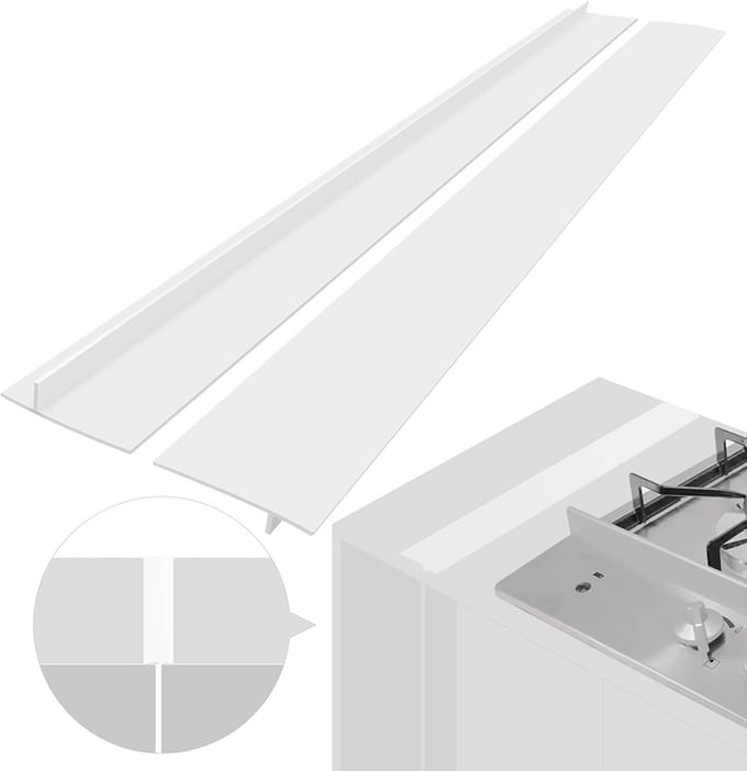 Kachelstrip houdt schoon tussen fornuis en kast 61,5 cm 2-pack