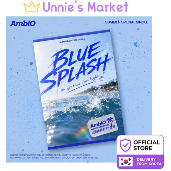 [Précommande] AmbiO [SPLASH BLEU] Single Spécial Été + Cadeau Gratuit 1EA white
