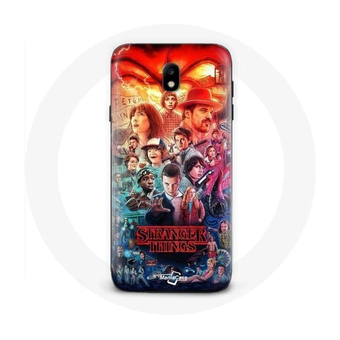 Hoesje voor Samsung Galaxy J5 2017 Stranger Things Teaser seizoen 4 posterkarakters Art