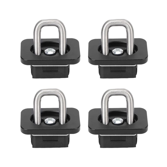 4 stuks Laadbak Vastzetankers 1000 LBS Draagvermogen Roestvrij Staal Vervanging voor Chevy Silverado 2007‑2021 Zwart zwart
