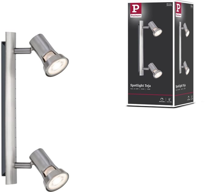 Spotlight Teja GU10 230V max. 2x10W dimbaar Nikkel gesatineerd