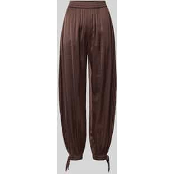 Loose fit stoffen broek van satijn met viscose