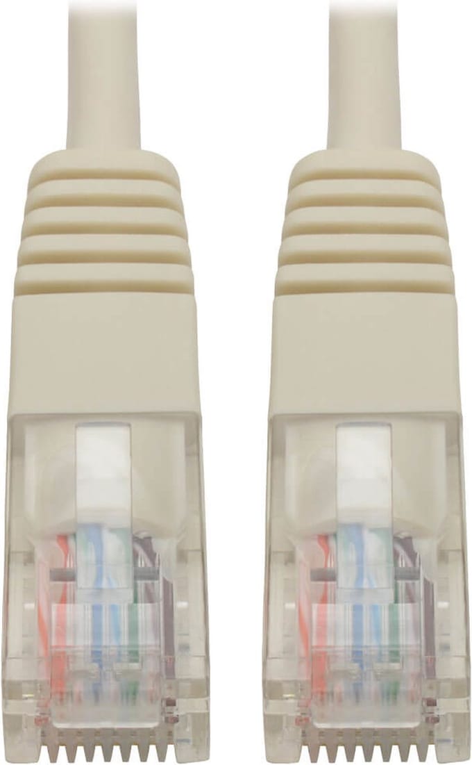 Tripp-Lite N002-015-WH Cat5e 350 MHz Molded UTP Patch Cable (RJ45 M/M), White, 15 ft. TrippLite