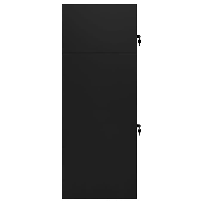 vidaXL - Zadelkast - 53x53x140 - cm - staal - zwart