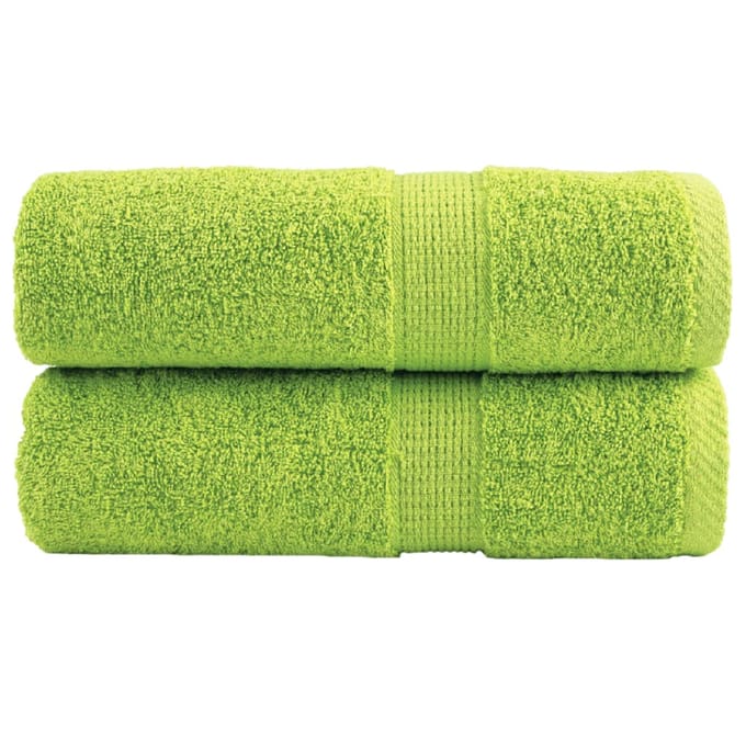 vidaXL - Premium - washandjes - SOLUND - 2 - st - appelgroen - 30x30 - cm - 600 - g/m2