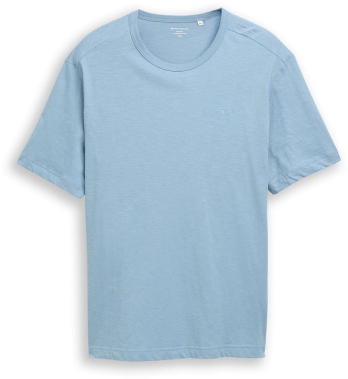 Tom Tailor - Plus Size - Basic T-shirt van katoen - Maat 2XL - mountain spring blue