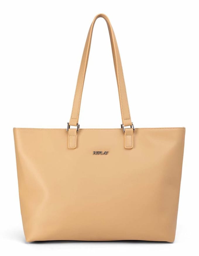 REPLAY Schoudertas Shopper Safari Beige