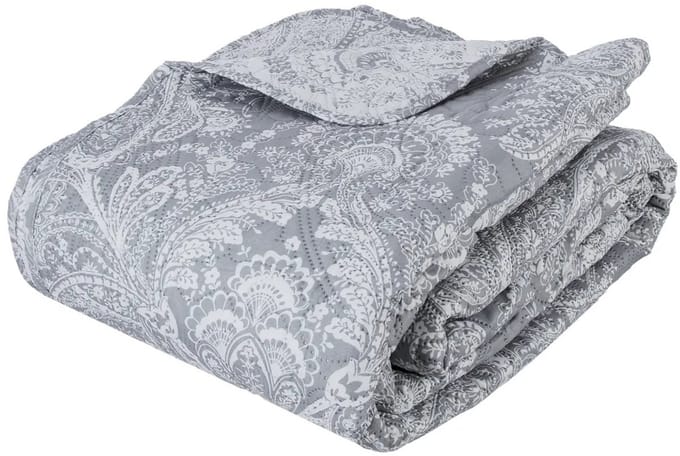 Luxe Bedsprei Marie lichtgrijs 240x 260 met slopen