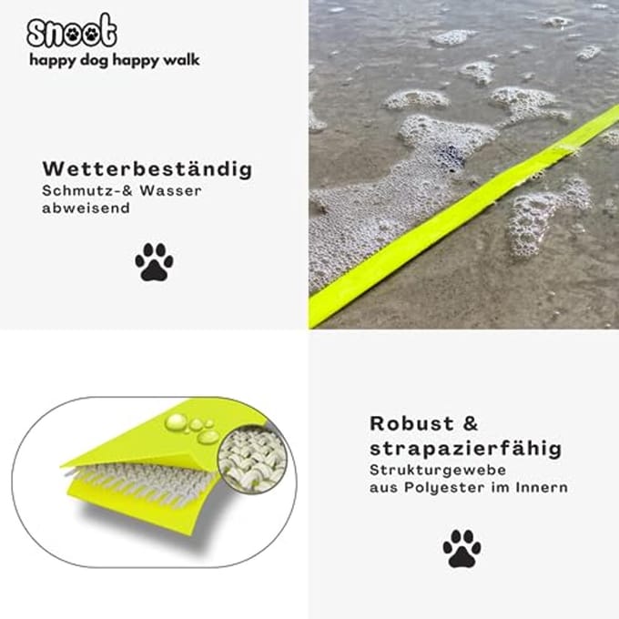 10m hondenriem met handlus in neongeel - Stevig en waterafstotend
