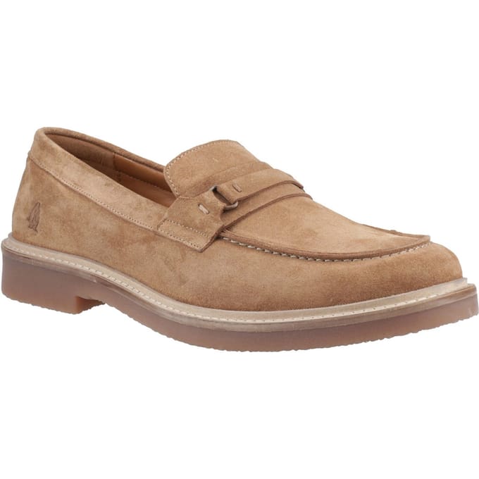 Hush Puppies Gryffin Leren Heren Tan Instappers