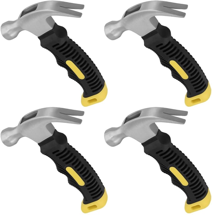 Dailygoods- Mini Hamer 4 Stuks - Klauwhamer 8 oz - Koolstofstaal