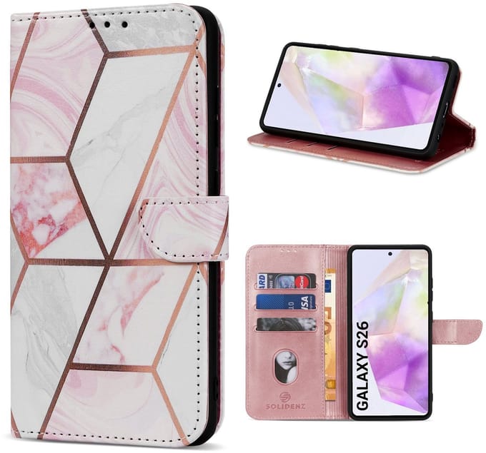 Solidenz hoesje - Geschikt voor Samsung Galaxy S26 - Bookcase - Marmer