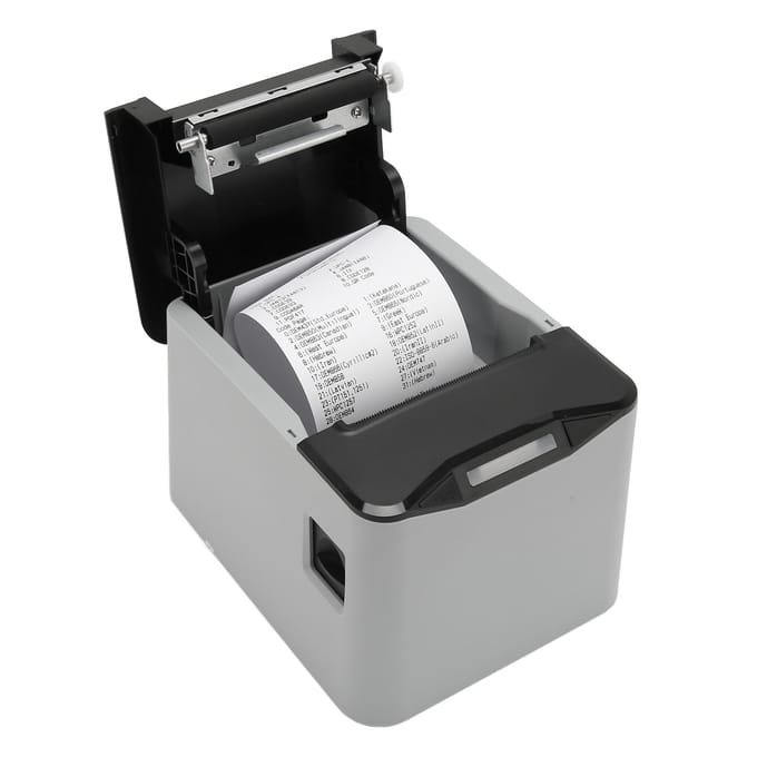 80mm Thermische Printer 220 tot 300 mm/s 80mm Breedte USB LAN Interface ESC POS Compatibel Verzendlabel US Plug