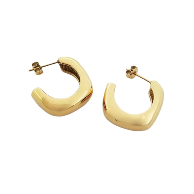 Luxy Oval Earrings Gold 14K