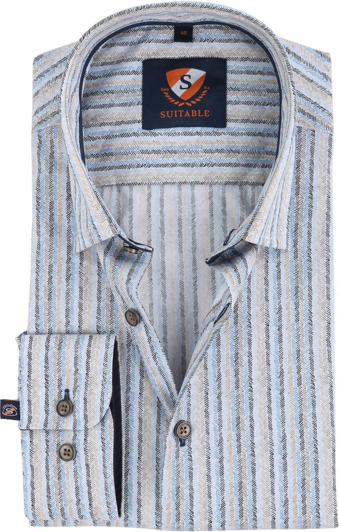 Suitable Overhemd Herring Print - Maat 39 - Heren - Casual Shirt