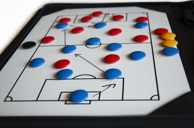 Tactische tas voor voetbaltrainers
