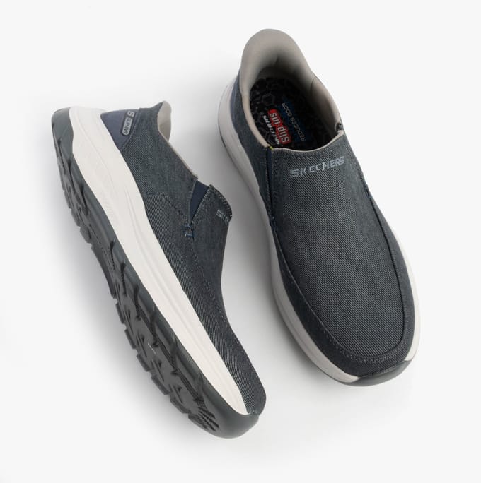 Skechers Slip-ins Decklan Gulliver instapper blauw - Maat 41 - Extra comfort - Memory Foam