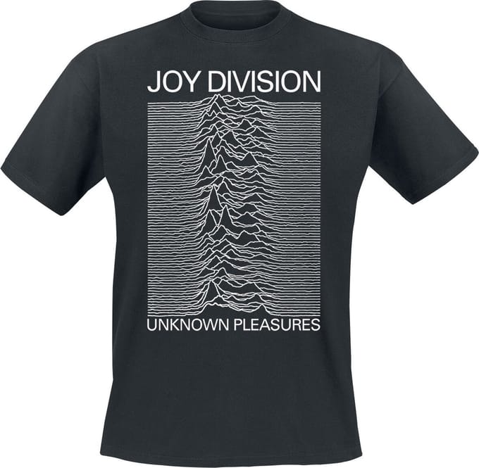 Joy Division T-shirt - Unknown Pleasures - M - voor Mannen - zwart