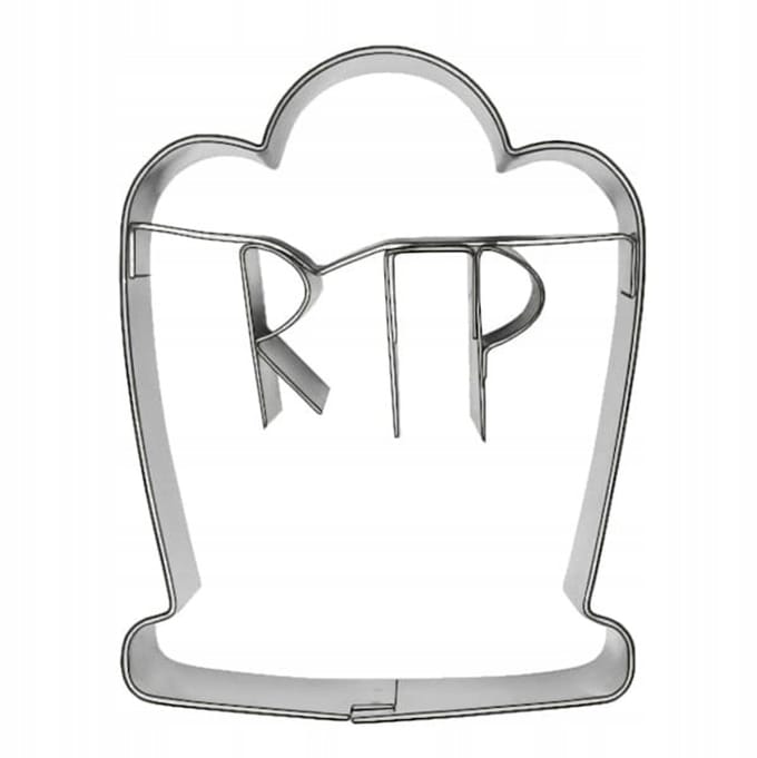 Halloween Koekjesvorm Grafsteen RIP 7,2 cm - Metaal